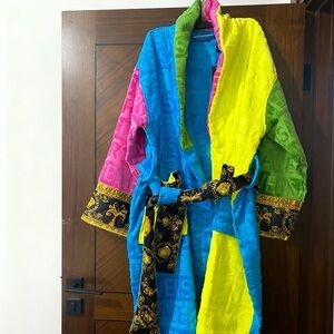 Versace Yellow and Blue Bathrobe